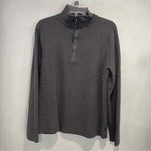 Banana Republic Merino Half Zip Sweater Dark Grey Men size Large